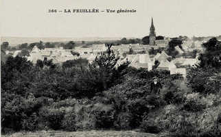 Vue du bourg de la  Feuillée