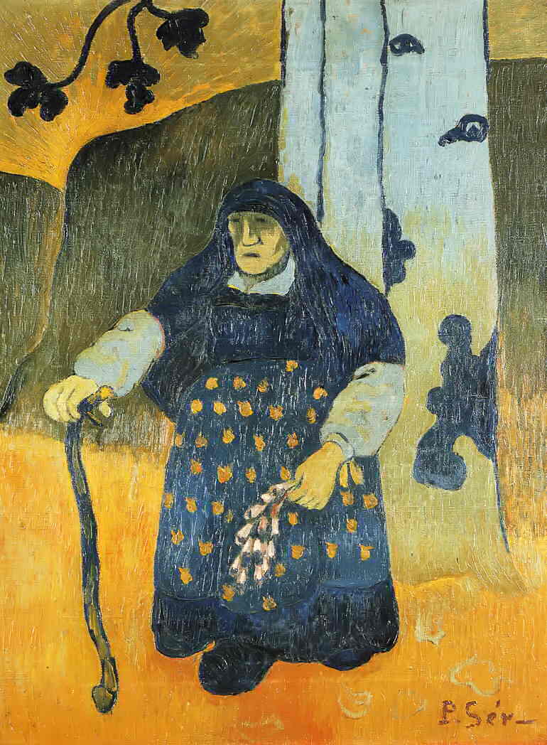 Veille bretonne  sous un arbre (1892)