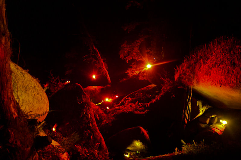Yann Kersale et ses illuminations éphémères  du Chaos du Saoulek.(11 juillet 2011)