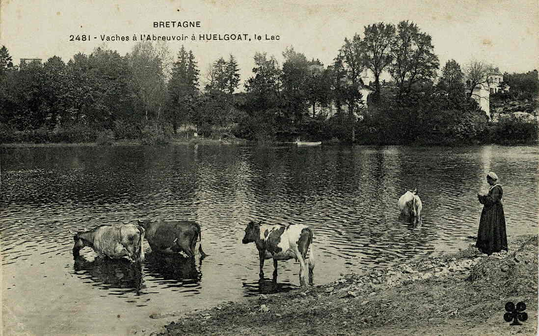 Une photo du lac d’Huelgoat vers 1906.(collection personnellle)